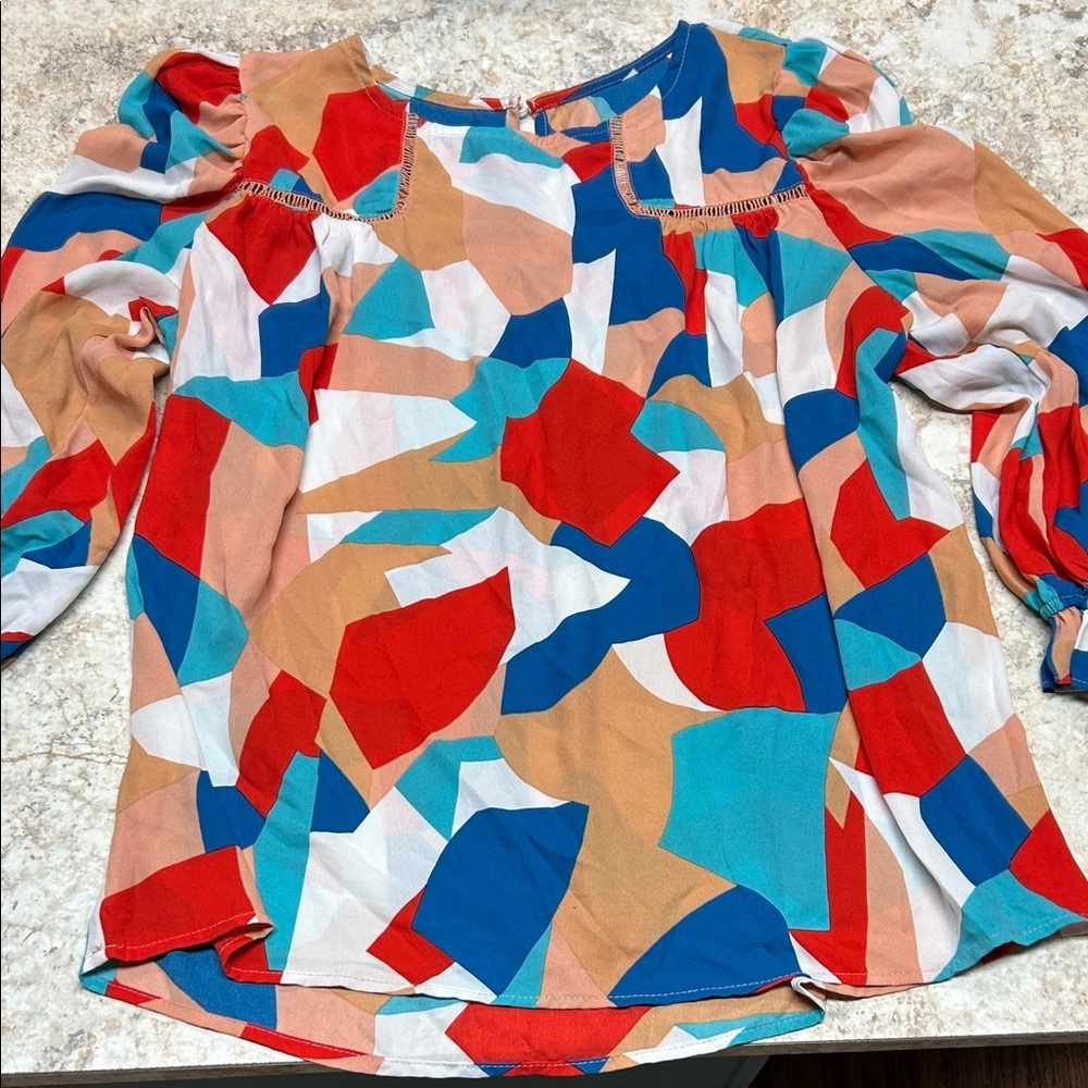 Vibrant Abstract Women's Blouse